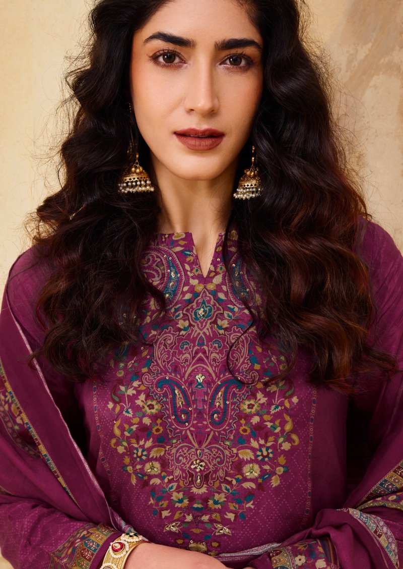 Olivia Vol 3 By Sadhana Viscos Pashmina Dress Material